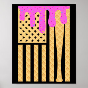 Affiche Bysebyll Drip Byt Pour Garçons Crème Glacée Qui Dé