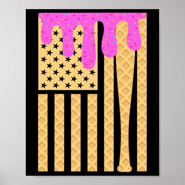 Affiche Bysebyll Drip Byt Pour Garçons Crème Glacée Qui Dé (Devant)