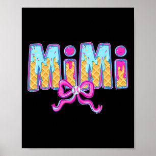 Affiche Bysebyll Mimi Coquette Nœud Glace Crème Bysebyll D