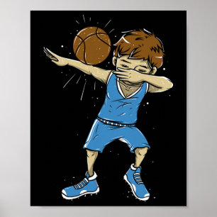 Affiche Bysketbyll Byllin - Hoops Dabbing Bysketbyll Playe