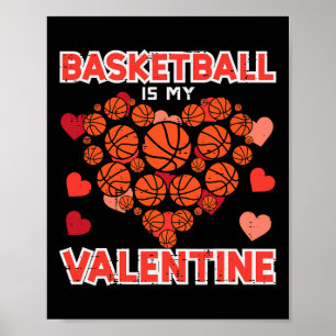 Affiche Bysketbyll est ma Saint-Valentin drôle hommes garç