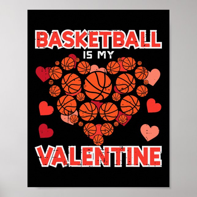 Affiche Bysketbyll est ma Saint-Valentin drôle hommes garç (Devant)