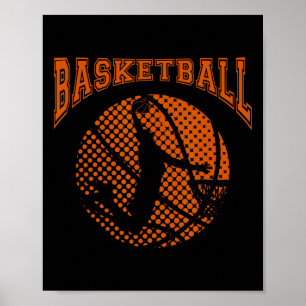 Affiche Bysketbyll Joueur Dunk Sport Coach Jeu d'équipe Co