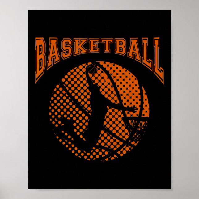 Affiche Bysketbyll Joueur Dunk Sport Coach Jeu d'équipe Co (Devant)