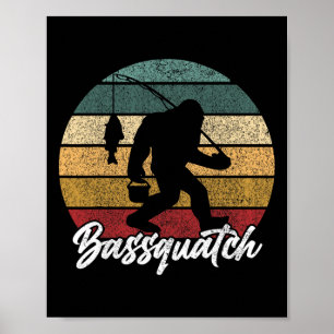 Affiche Byssquatch! Byss Pêcheur Sasquatch Drôle Bigfoot