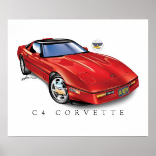 Affiche C4 Corvette Impression, papier d'affiche semi-bril