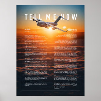 Affiche C-17 avec Tell Me How ode to vol