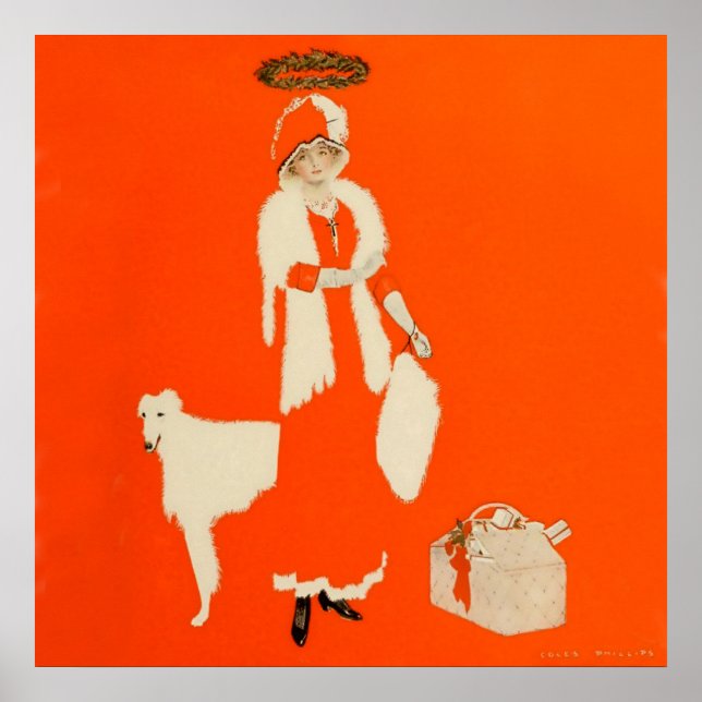 Affiche C Coles Phillips "Saint actuel" Fadeaway Girl (Devant)