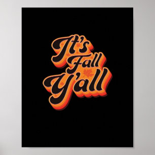 Affiche C’est automne Y’all Saison Automne Cool Graphisme