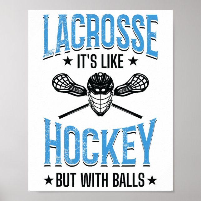 Affiche C’est comme du hockey mais avec Lacrosse Player (Devant)
