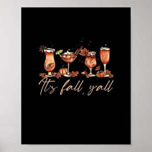 Affiche C’est l’automne Y’all Drôle Citrouille Spice Fall