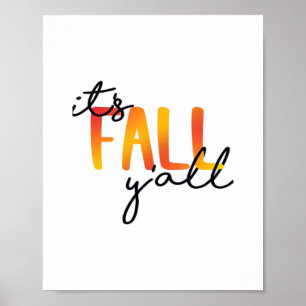 Affiche C’est l’automne Y’all esthétique simple