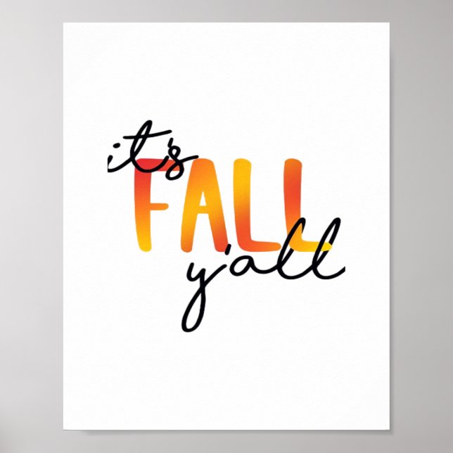 Affiche C’est l’automne Y’all esthétique simple (Devant)