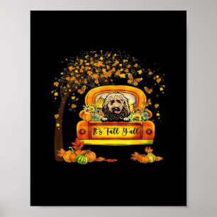 Affiche C’est l’automne Y’all Goldendoodle Thanksgiving Ci