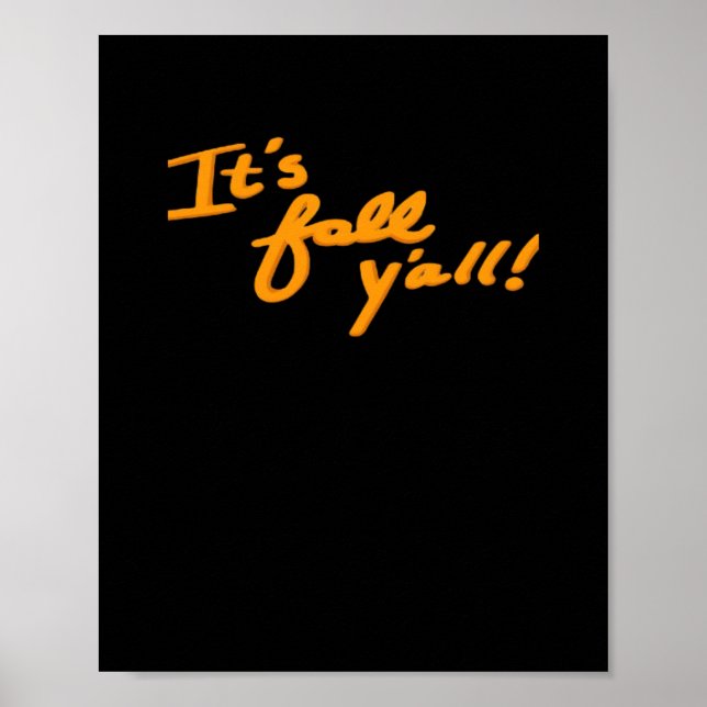 Affiche C’est l’automne Y’all Style esthétique simple (Devant)