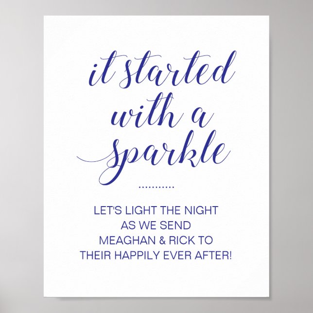 Affiche Ça a commencé par un mariage bleu scintillant (Devant)