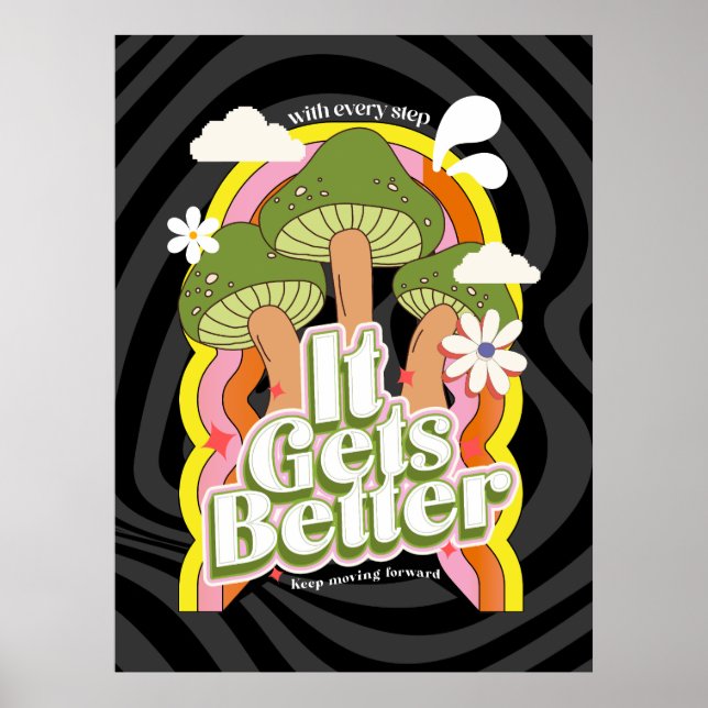 Affiche Ça devient mieux | Personnalisation de Good Vibes  (Devant)