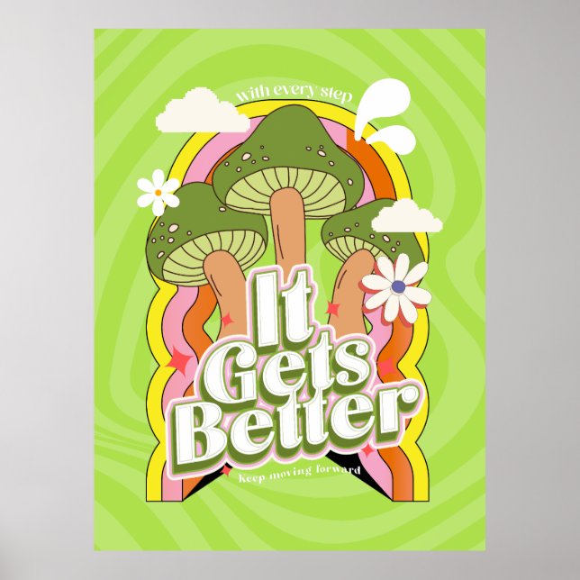 Affiche Ça devient mieux | Personnalisation de Good Vibes  (Devant)