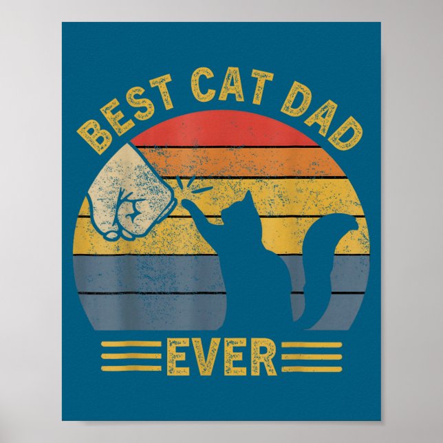 Affiche Ca Men Cat Dad Ever Funny Cat Lover Gift  (Devant)