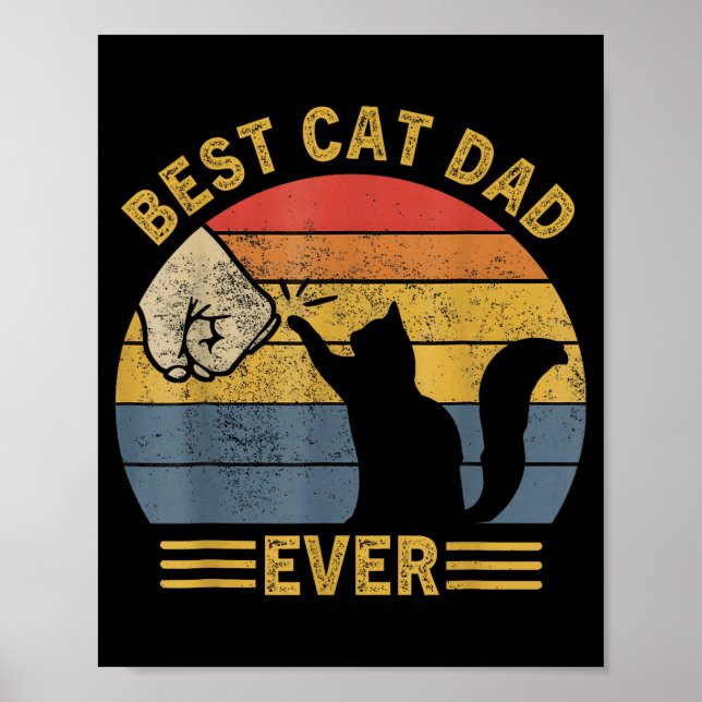 Affiche Ca Men Cat Dad Ever Funny Cat Lover Gift  (Devant)