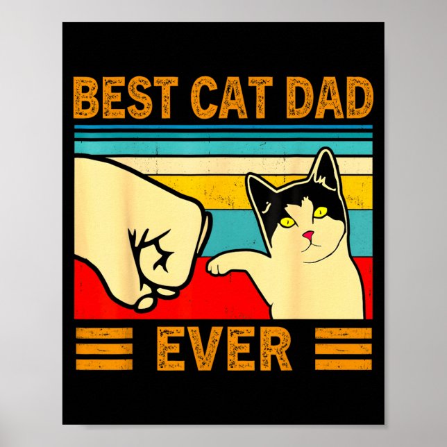 Affiche Ca Men Cat Dad Ever Funny Cat Lover Gift  (Devant)