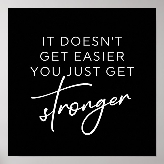 Affiche Ça ne devient pas plus facile de se renforcer (Devant)