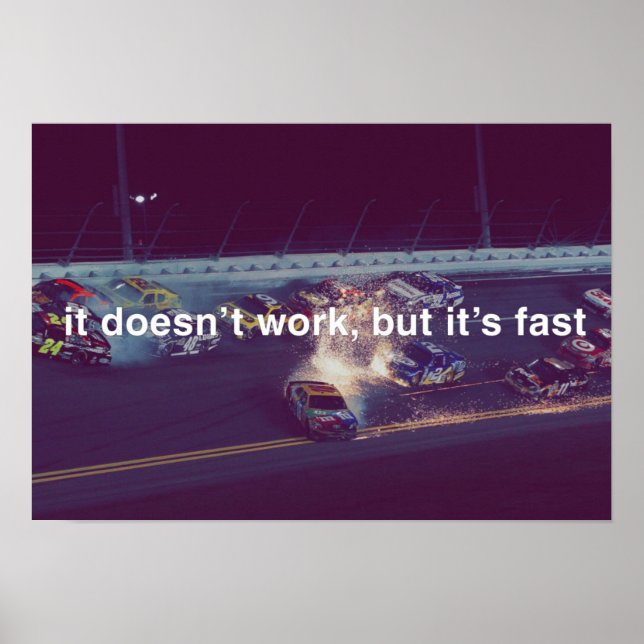 Affiche Ça ne marche pas, mais c'est rapide (Devant)