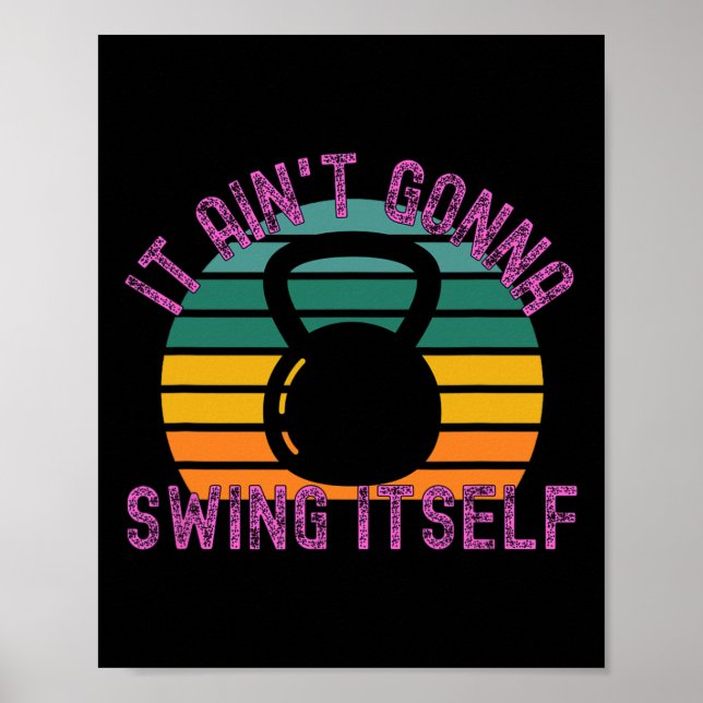 Affiche Ça ne va pas se voiler Drôle Kettlebell Worko (Devant)