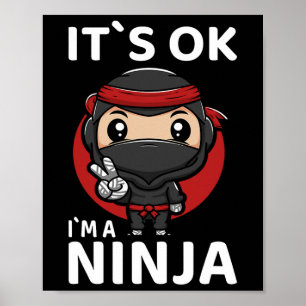 Affiche Ca`s OK Je suis un Ninja I Karate de la jeunesse I