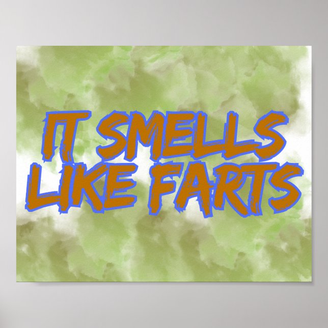 Affiche Ça sent les pets Humour de pet drôle (Devant)
