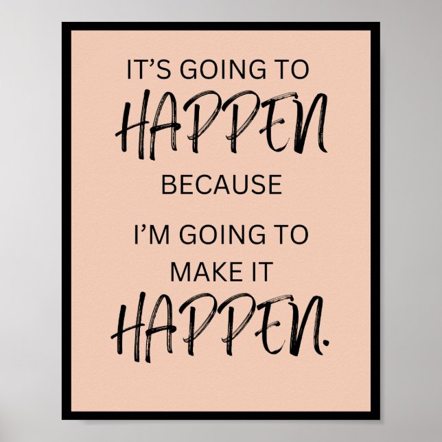 Affiche Ça va arriver parce que je vais le faire (Devant)