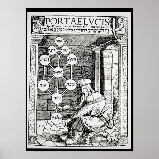 Affiche Cabaliste juif tenant un séphiroth (Devant)