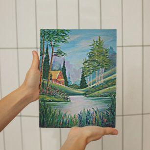 Affiche Cabane au bord du ruisseau Country Living Small