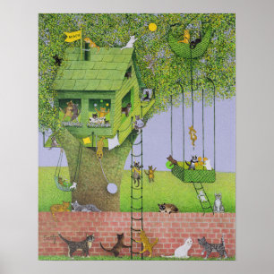 Affiche Cabane dans un arbre de chat