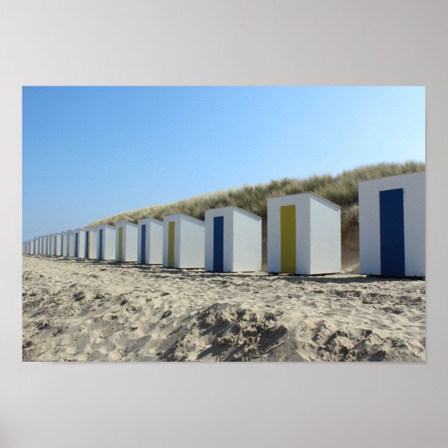 Affiche Cabanes de plage, Cadzand-Bad, Pays-Bas (Devant)