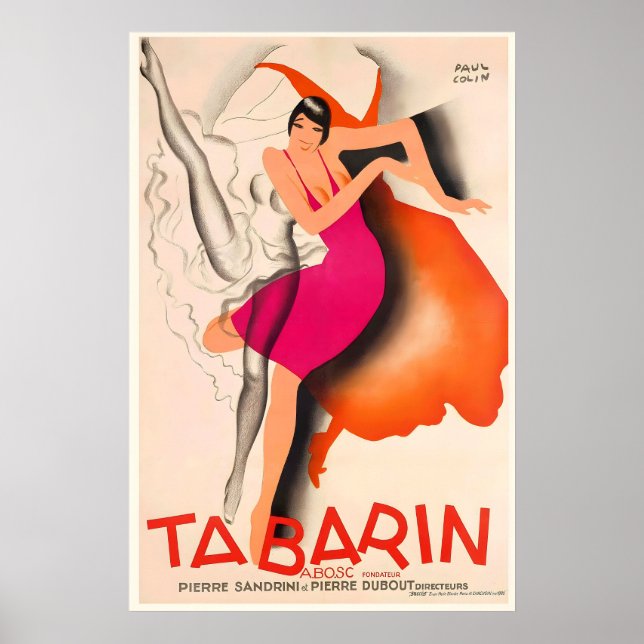 Affiche Cabaret Tabarin Paris France Publicité Vintage (Devant)