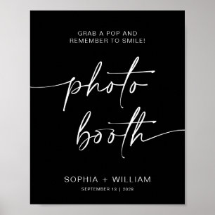 Affiche Cabine Black Photo simple rappelez-vous de signe