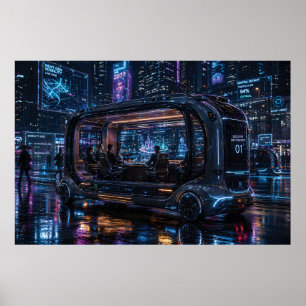 Affiche Cabine de bureau autonome de luxe dans une ville c