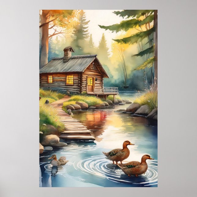 Affiche Cabine de journal sur la rivière 1 (Devant)