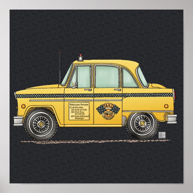 Affiche Cabine de taxi (Devant)