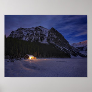 Affiche Cabine d'hiver dans les bois