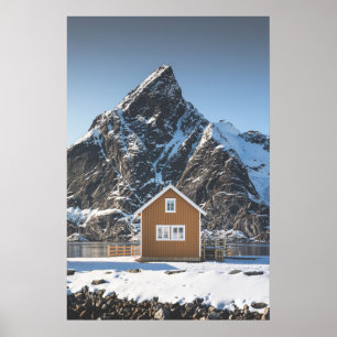 Affiche Cabine jaune Lofoten