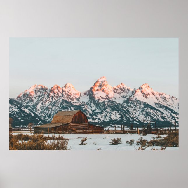 Affiche Cabine matinal Sunrise au Grand Teton National Par (Devant)