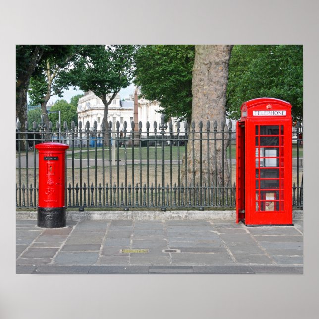 Affiche Cabine téléphonique et boîte postale de Londres (Devant)