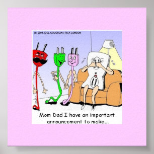 Affiche Câblage AC/DC Cadeaux drôles de relation (Gay/Lesb