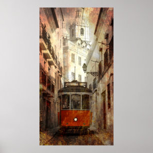 AFFICHE CABLECAR DE LISBONNE
