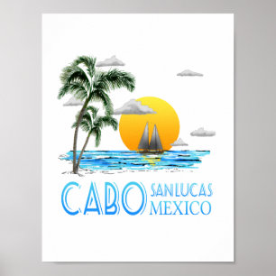 Affiche Cabo à voile tropical San Lucas Mexique