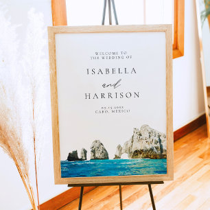 Affiche CABO MEXICO Skyline Destination Mariage Bienvenue