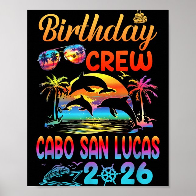 Affiche Cabo San Lucas Birthday Trip Vacation 2026 Matchin (Devant)