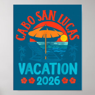 Affiche Cabo San Lucas Mexique 2026 Vacances de Famille Pl